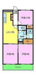 サンライトビル 3DKの間取図画像