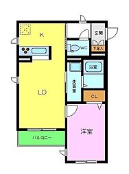シャーメゾン戎之町 1LDKの間取図画像