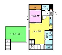 GRANDTIC雅・堺東 1LDKの間取図画像