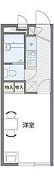 レオパレスソレイユ 1Kの間取図画像