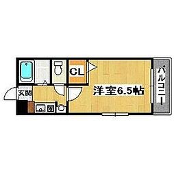 三国ケ丘ピア 1Kの間取図画像
