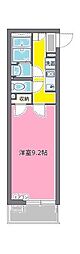 エルズ東湊 1Kの間取図画像