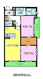 アマランサス 2LDKの間取図画像