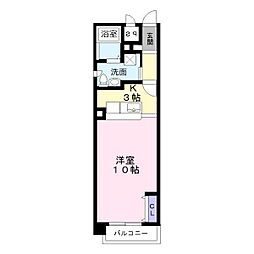 TKアンバーコート宿院 ワンルームの間取図画像