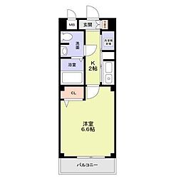 セントラル・ステージ 1Kの間取図画像