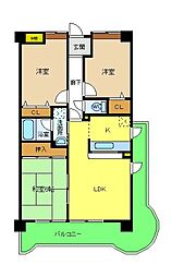 ギャラクシーウィル中百舌鳥 3LDKの間取図画像