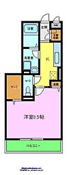 WISTERIAPLACE 1Kの間取図画像