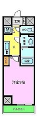 フォレストインサイド鳳 1Kの間取図画像