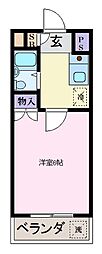 プレステージサカイ 1Kの間取図画像