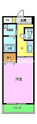サザンクレスト堺 1Kの間取図画像