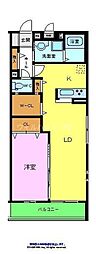 サウスグランドメゾン三国ヶ丘 1LDKの間取図画像