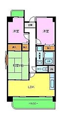 フローリッシュ 3LDKの間取図画像