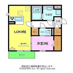 バークレー石津 1LDKの間取図画像