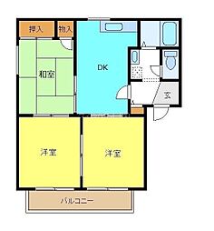 フォーレス新金岡 3DKの間取図画像
