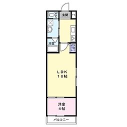 LOVE it (ラヴィット)堺東 3階1LDKの間取り