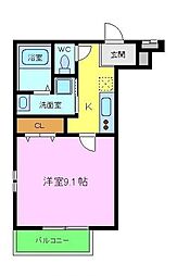 フジパレス堺北長尾ウエスト 3階1Kの間取り