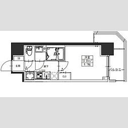S-RESIDENCE堺湊駅前azure 13階1Kの間取り