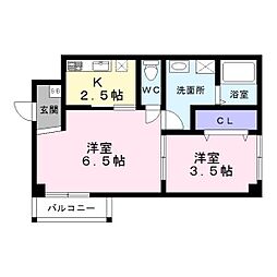 間取図画像 2DK