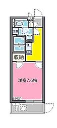 クレイノエルズ東湊 3階1Kの間取り