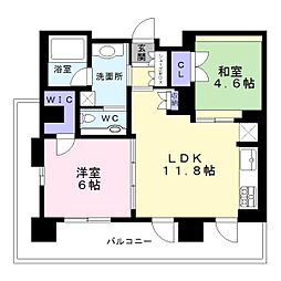 エイジングコート堺東 12階2LDKの間取り