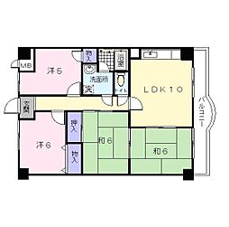 サンロード蔵前 2階4LDKの間取り