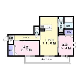 間取図画像 2LDK