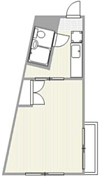 西武新宿線 都立家政駅 徒歩7分の賃貸マンション 3階1Kの間取り