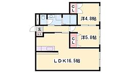 サンヒルズ西今宿 2LDKの間取図画像