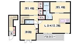 シャーメゾンアムール 3LDKの間取図画像