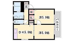 オネストA 2Kの間取図画像
