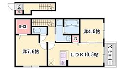 フォーリアA 2LDKの間取図画像