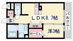OH'sPalace 1LDKの間取図画像