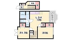 サンマリー 2LDKの間取図画像