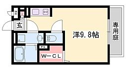 フルール恵比須 ワンルームの間取図画像
