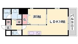 EL-NIDOFUKUZAWA 1LDKの間取図画像