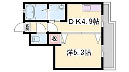 UltyPure 1DKの間取図画像
