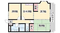 マンションロータス 3DKの間取図画像