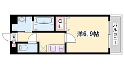 MISTRAL千代田町 1Kの間取図画像