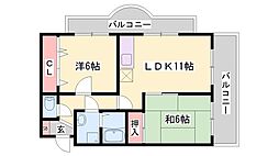 アルコ・ラ・カーサ佃町 2LDKの間取図画像