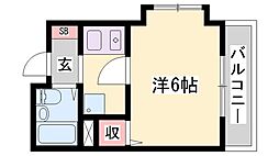 ベルトピア手柄3 ワンルームの間取図画像