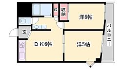 三木グリーンハイツ 1LDKの間取図画像