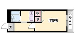 メゾンアライ 1Kの間取図画像