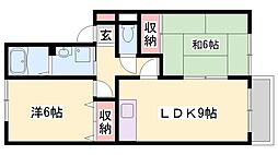 メゾンラフィーネ 2LDKの間取図画像