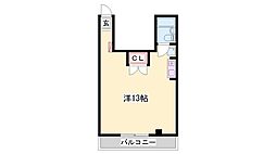 ハイツソレイユ ワンルームの間取図画像