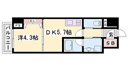 ベラ・ルーナ 1DKの間取図画像