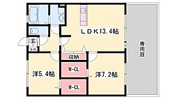ダンディライオン 2LDKの間取図画像