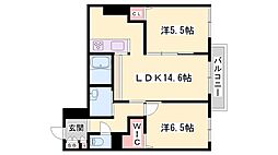 クロスウェル 2LDKの間取図画像