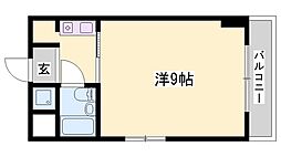 セントポーリア 1Kの間取図画像