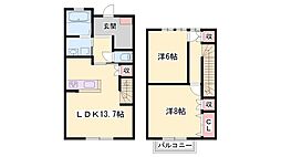 コンフォートα 2LDKの間取図画像