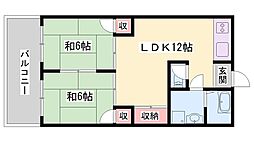 ナルセハイツ 2LDKの間取図画像